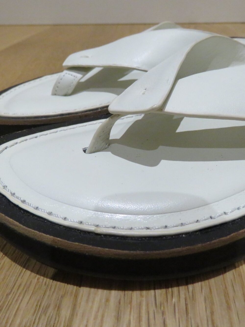RAG & BONE Parker Thong Sandal Shoe Antique White US 6.5 Minimalist Quiet Luxury - Picture 4 of 13